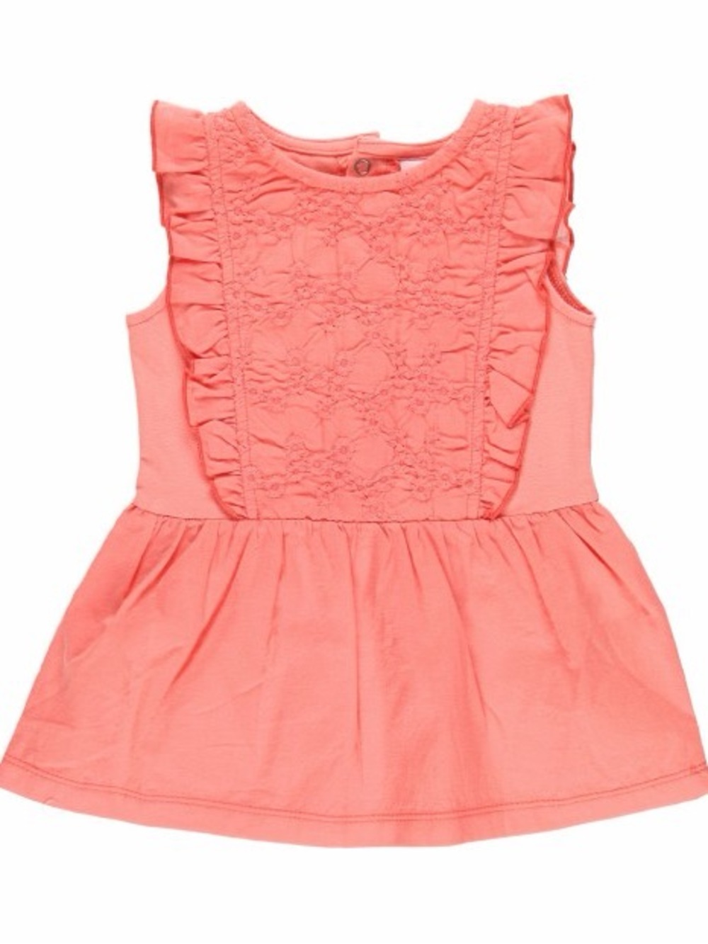 Noukie's Coral Ruffle Dress 18M